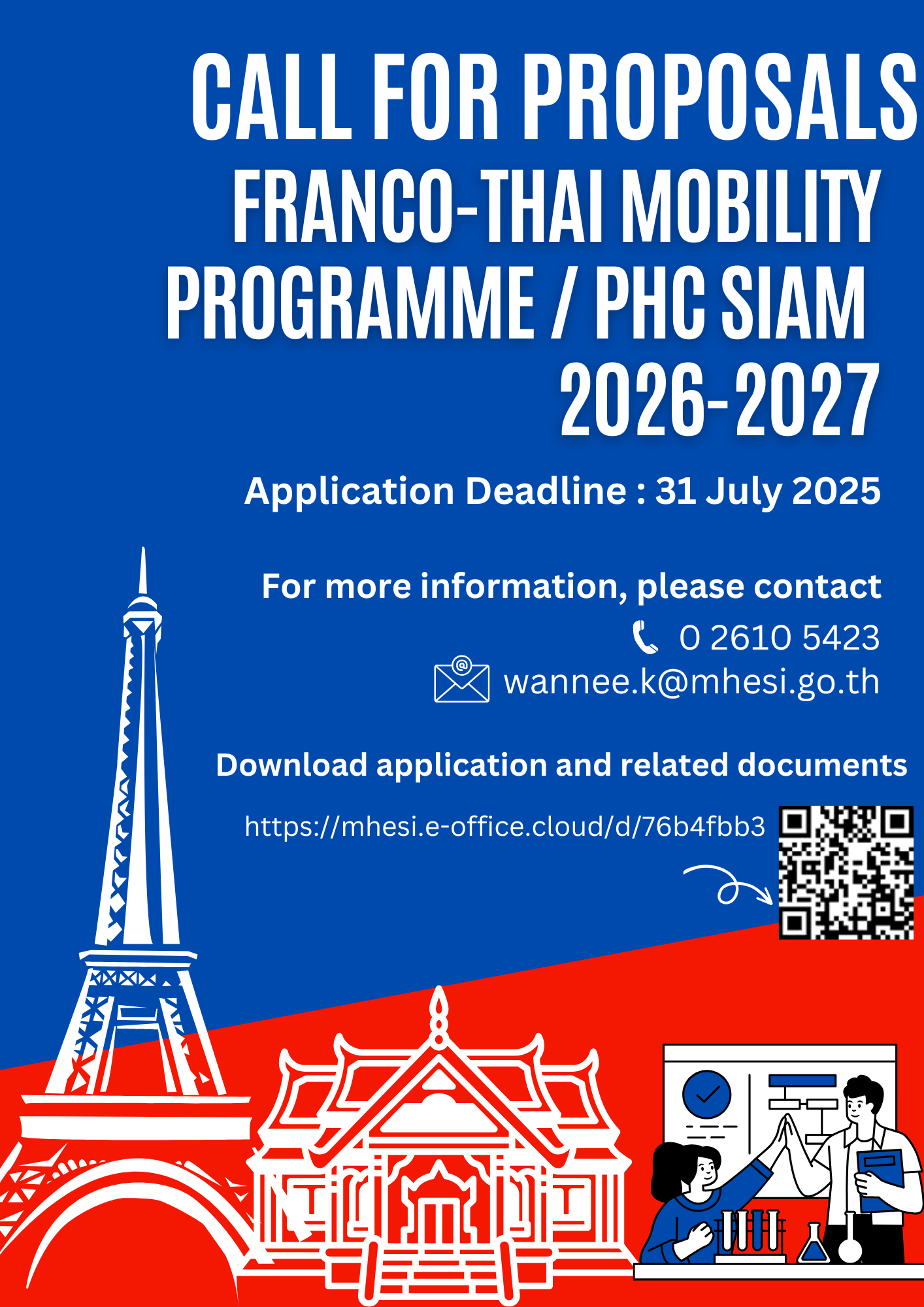 2026 2027 Franco Thai Mobility Programme PHC SIAM