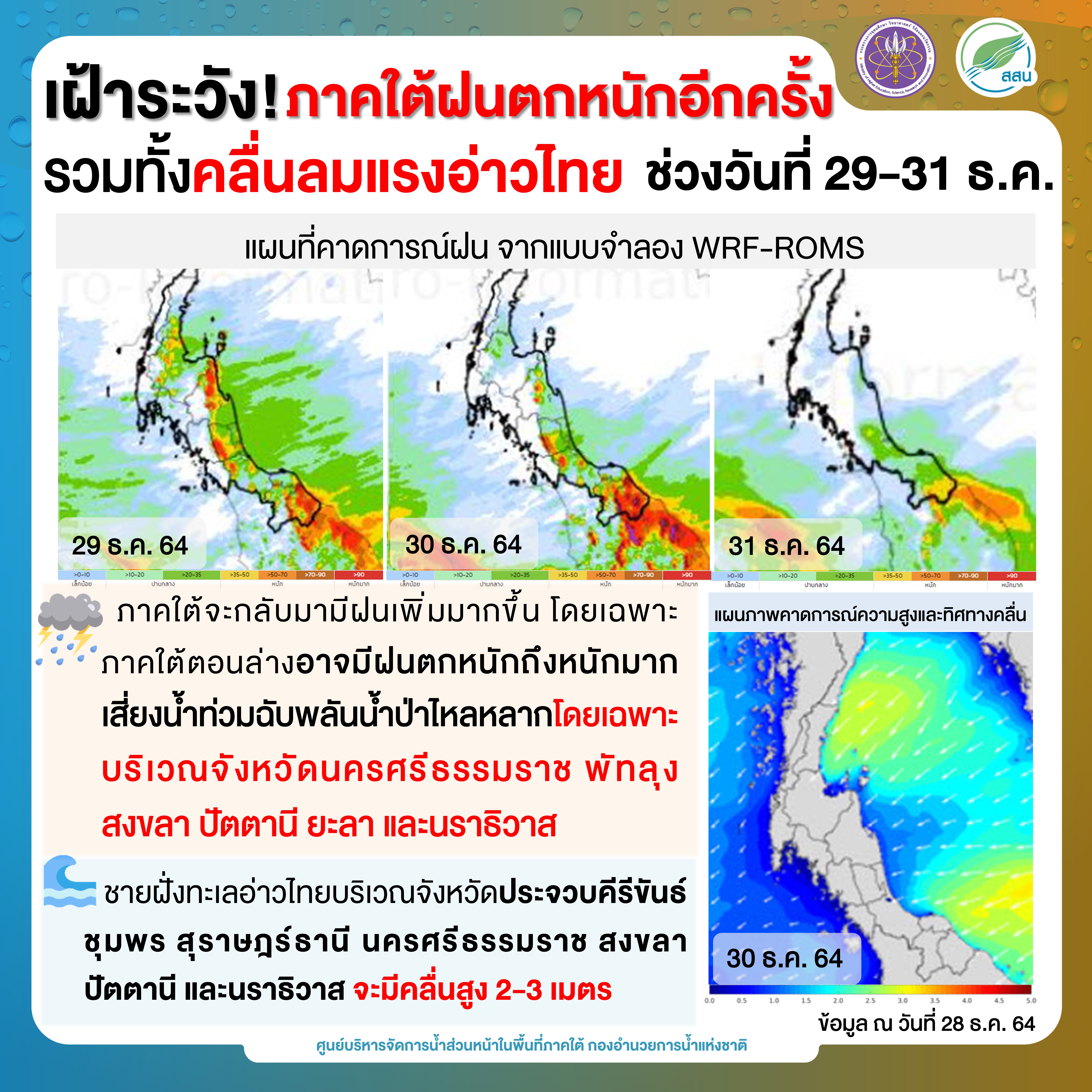 20211228 แจ้งเตือนฝนตกหนักคลื่นลมแรง V1