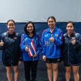 "วราภรณ์“ รองปลัดกระทรวง อว. ร่วมให้กำลังใจทีมเทเบิลเทนนิสไท ... Image 2