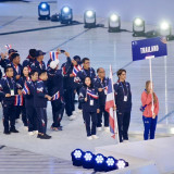 "วราภรณ์“ รองปลัดกระทรวง อว. ร่วมให้กำลังใจทีมเทเบิลเทนนิสไท ... Image 1