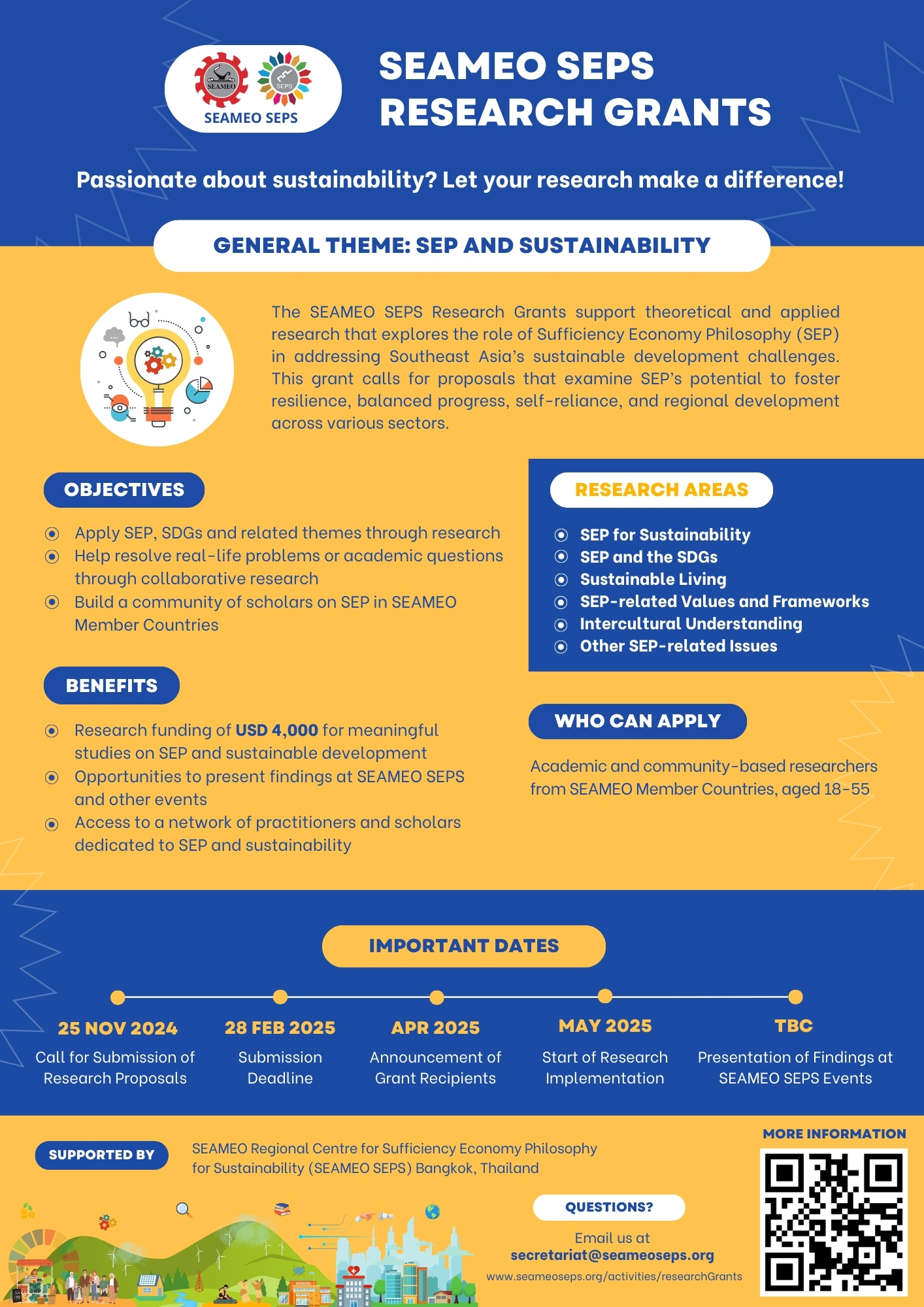 SEAMEO SEPS Research Grants Poster